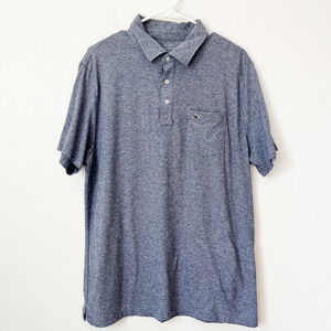 Vineyard Vines Edgartown Polo Shirt Blue Mens Large Preppy Coastal Nautical